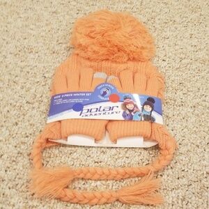 New! Polar Adventure Orange Hat/Gloves Winter Set